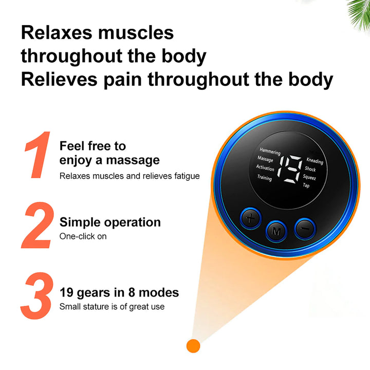 💆‍♂️ Mini Electric Neck Massager EMS 8 Modes