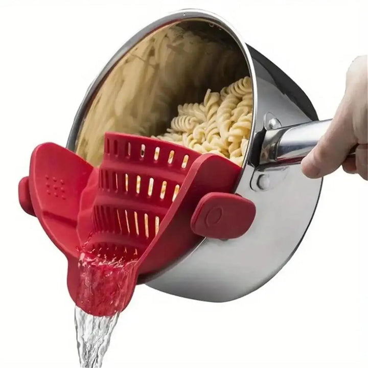 Silicone Clip-On Strainer for Pots, Pans & Bowls