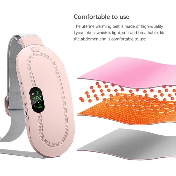 Smart Heated Waist Massager – Soothing Vibration for Abdominal Relief