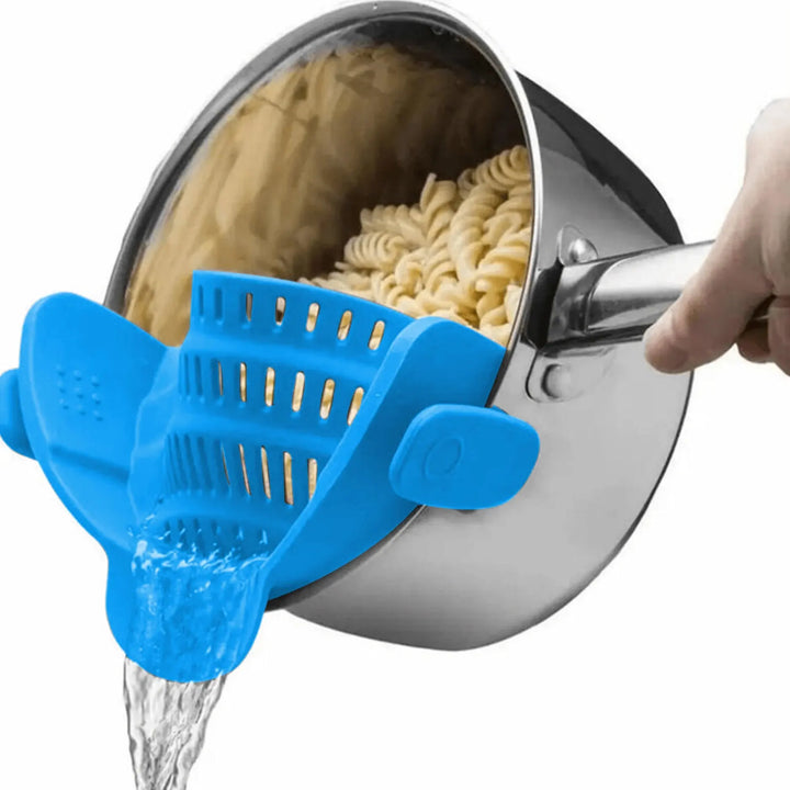 Silicone Clip-On Strainer for Pots, Pans & Bowls