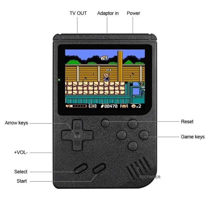 Retro Mini Game Console | 8-Bit | 500 Built-in Games 🎮