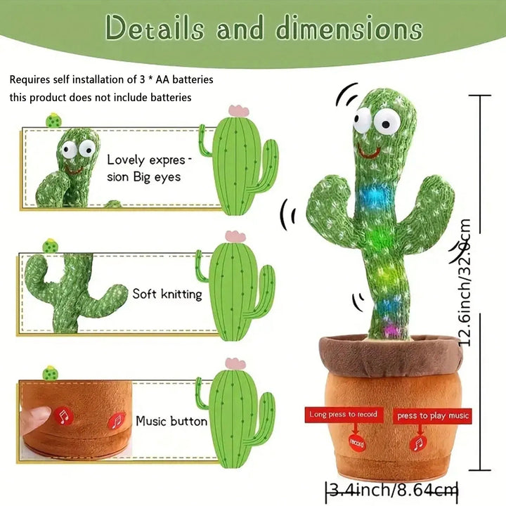 🌵 Dancing Talking Cactus Toy for Kids – Singing & Mimicking