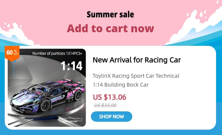 🚗 ToylinX Racing Car Model – Building Blocks & Puzzle Toy 🎁