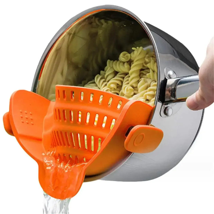 Silicone Clip-On Strainer for Pots, Pans & Bowls