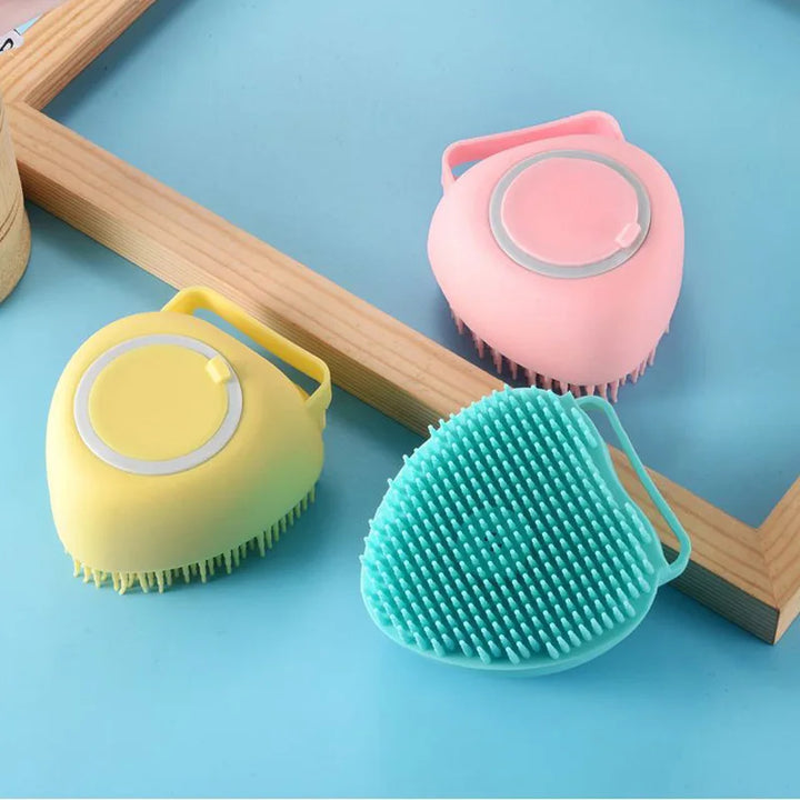 Pet Silicone Bath Brush | Grooming, Massage & Shampoo Comb