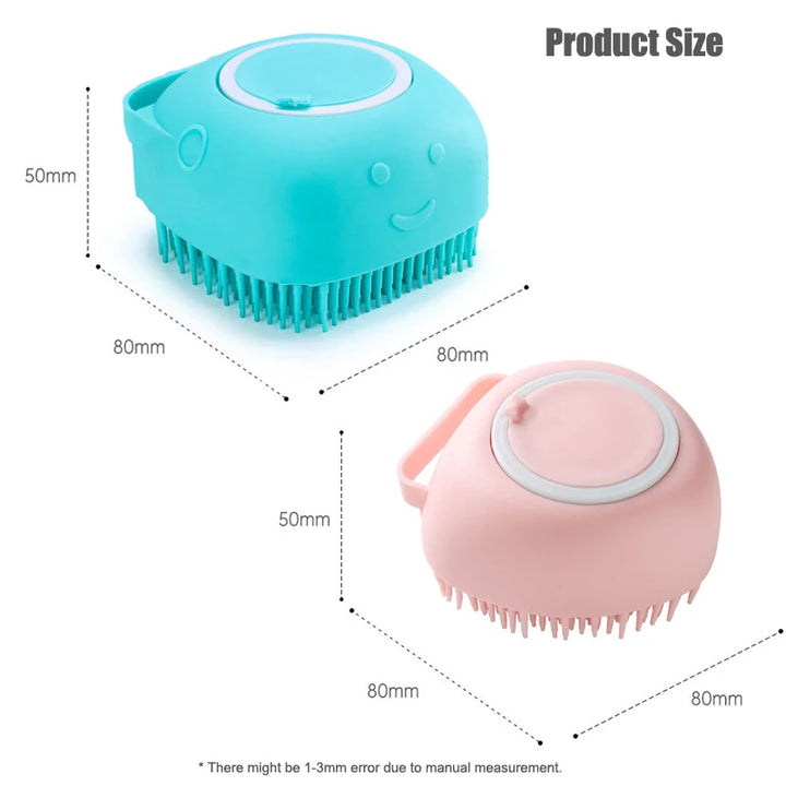 Pet Silicone Bath Brush | Grooming, Massage & Shampoo Comb