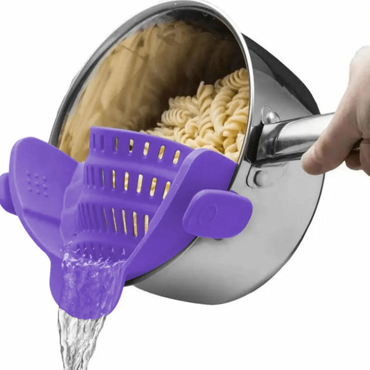 Silicone Clip-On Strainer for Pots, Pans & Bowls