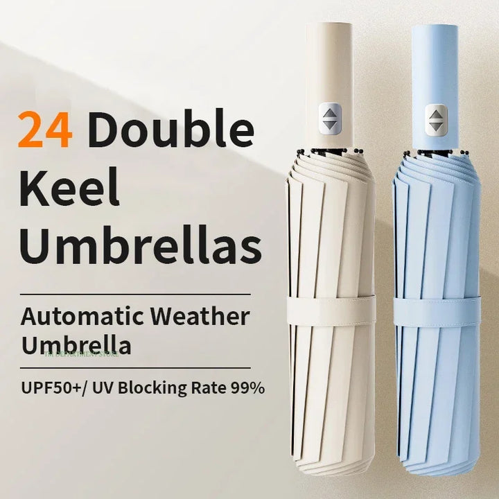 24-Bone Windproof Anti-UV Automatic Umbrella