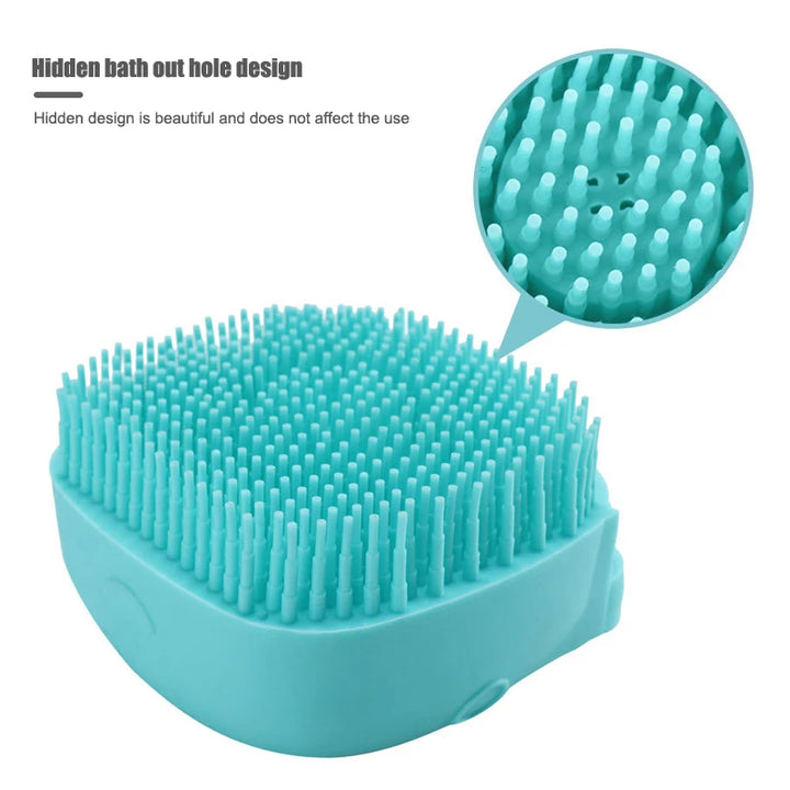 Pet Silicone Bath Brush | Grooming, Massage & Shampoo Comb