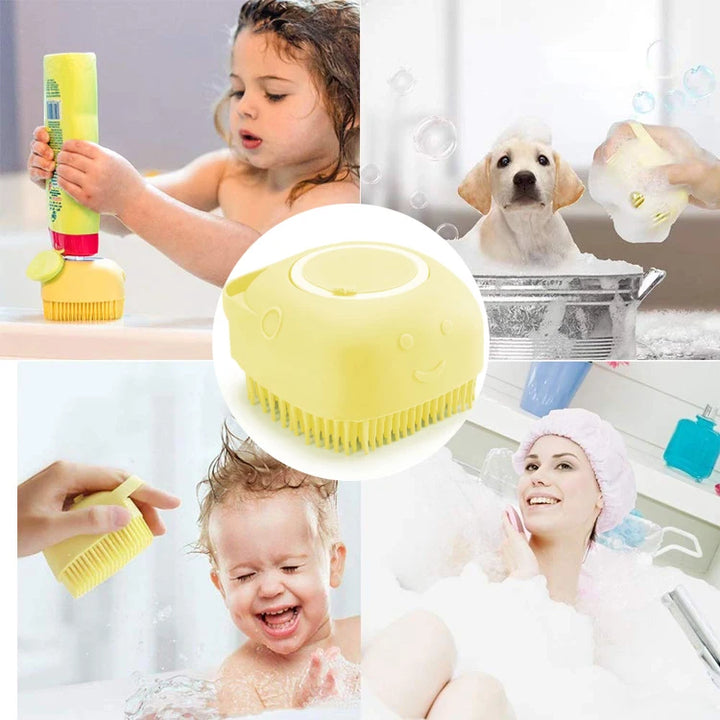 Pet Silicone Bath Brush | Grooming, Massage & Shampoo Comb