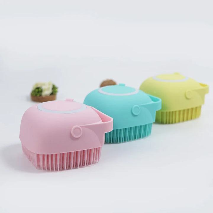 Pet Silicone Bath Brush | Grooming, Massage & Shampoo Comb