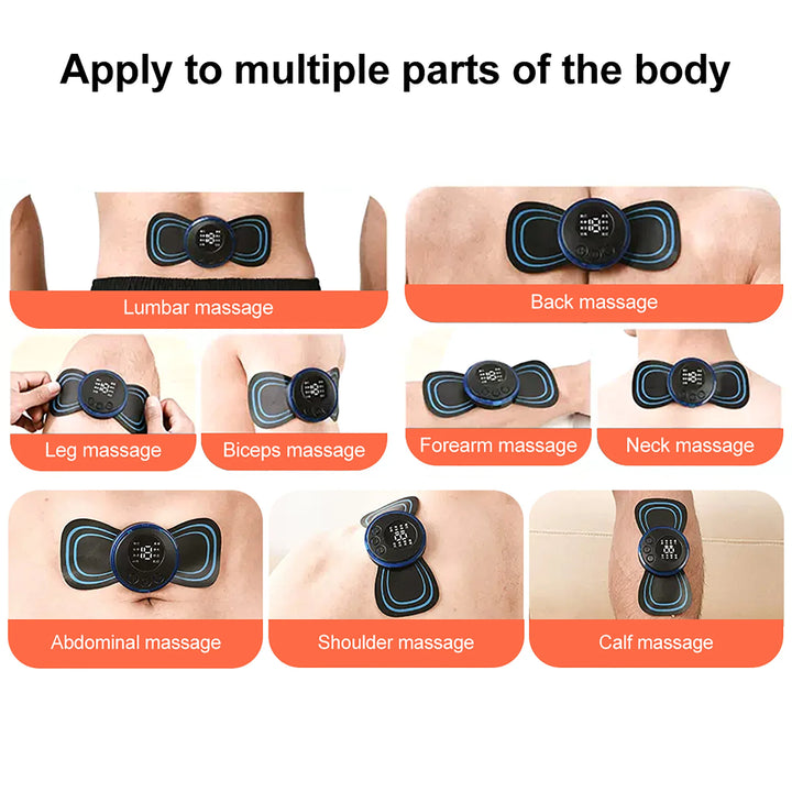 💆‍♂️ Mini Electric Neck Massager EMS 8 Modes